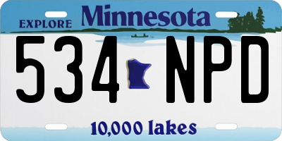 MN license plate 534NPD