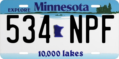 MN license plate 534NPF