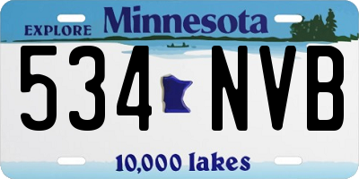 MN license plate 534NVB
