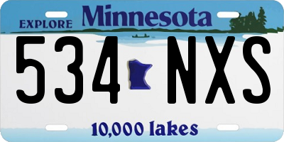 MN license plate 534NXS