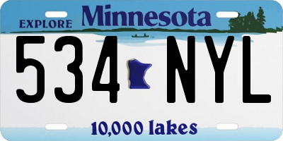 MN license plate 534NYL
