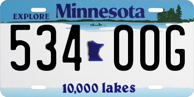 MN license plate 534OOG