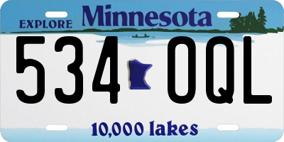 MN license plate 534OQL