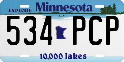 MN license plate 534PCP