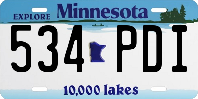 MN license plate 534PDI