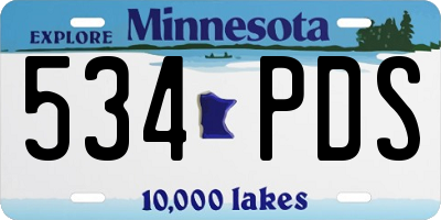 MN license plate 534PDS