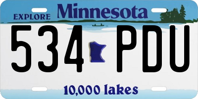 MN license plate 534PDU