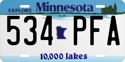 MN license plate 534PFA