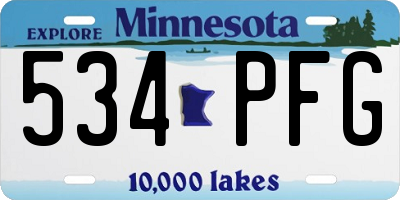 MN license plate 534PFG