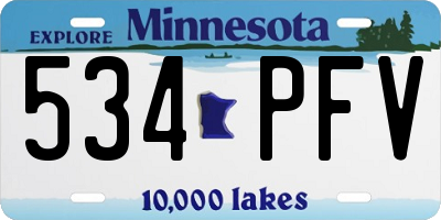MN license plate 534PFV
