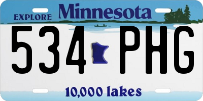 MN license plate 534PHG