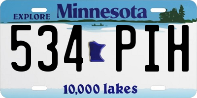 MN license plate 534PIH