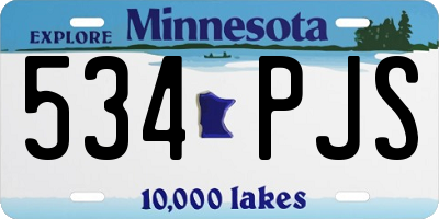 MN license plate 534PJS