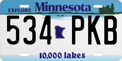 MN license plate 534PKB