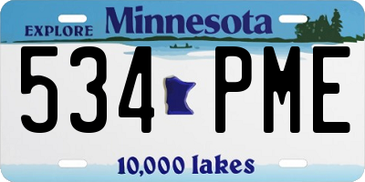 MN license plate 534PME