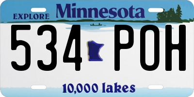 MN license plate 534POH