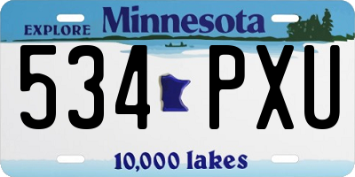 MN license plate 534PXU