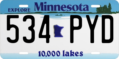 MN license plate 534PYD