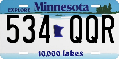 MN license plate 534QQR
