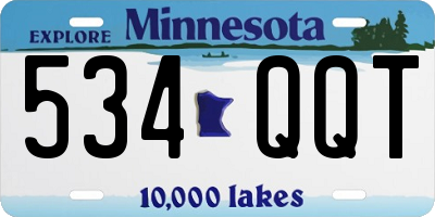 MN license plate 534QQT