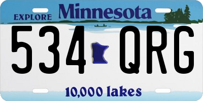 MN license plate 534QRG