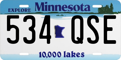 MN license plate 534QSE