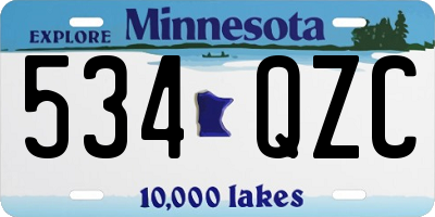 MN license plate 534QZC