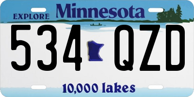 MN license plate 534QZD