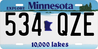 MN license plate 534QZE