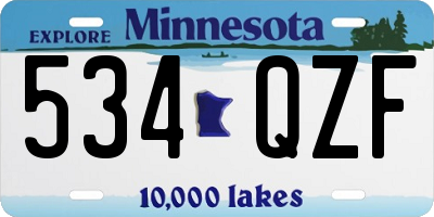 MN license plate 534QZF