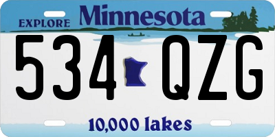 MN license plate 534QZG