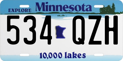 MN license plate 534QZH