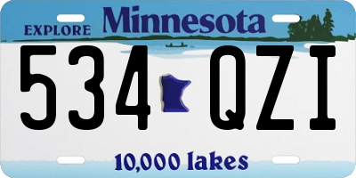 MN license plate 534QZI