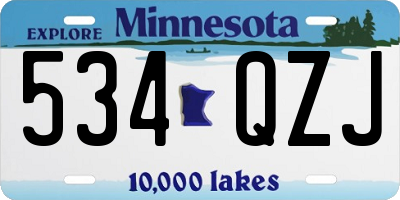 MN license plate 534QZJ