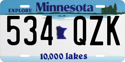 MN license plate 534QZK