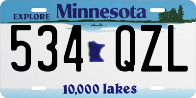 MN license plate 534QZL