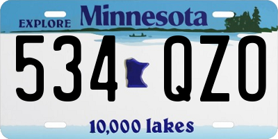 MN license plate 534QZO