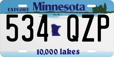 MN license plate 534QZP