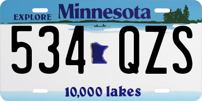 MN license plate 534QZS