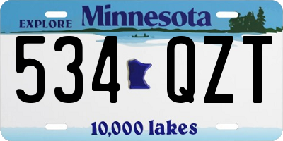 MN license plate 534QZT