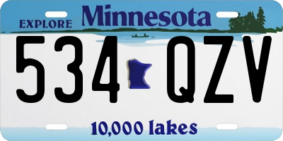MN license plate 534QZV