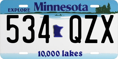 MN license plate 534QZX