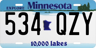 MN license plate 534QZY