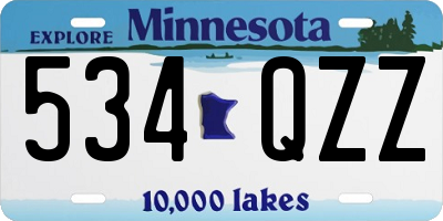 MN license plate 534QZZ