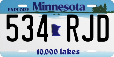 MN license plate 534RJD