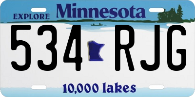 MN license plate 534RJG
