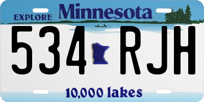 MN license plate 534RJH