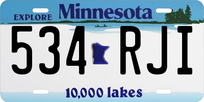 MN license plate 534RJI