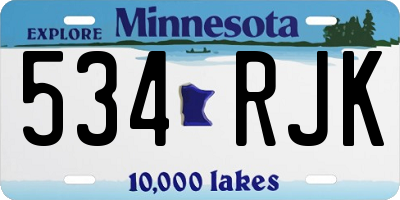 MN license plate 534RJK