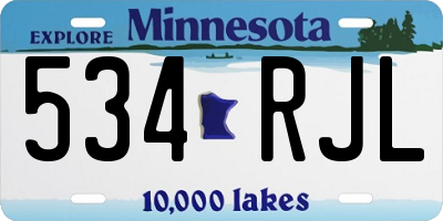 MN license plate 534RJL